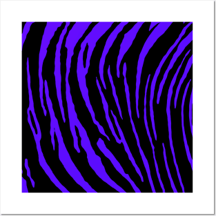 Blue Tiger Stripes Posters and Art